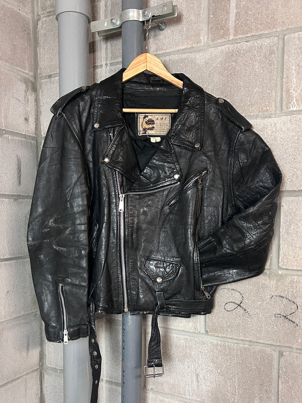 Vintage Leather Biker Jacket