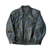 Vintage Green Leather Jacket