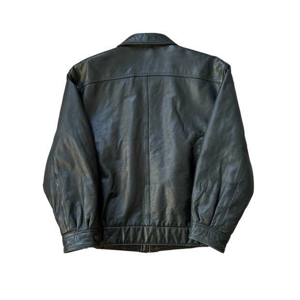 Vintage Green Leather Jacket