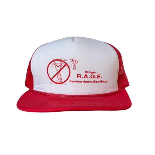 Vintage Michigan RAGE (Residents Against Giant Energy) Trucker Hat